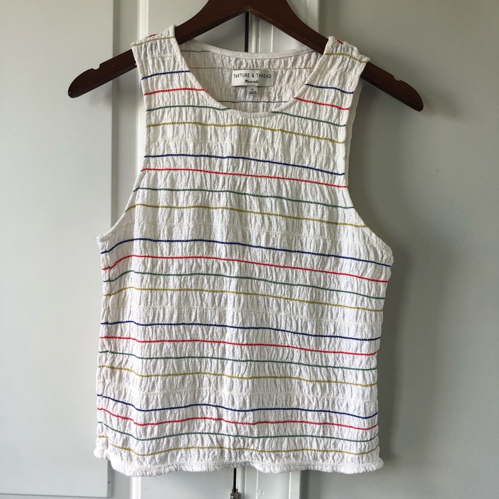 Madewell Texture & Thread Textured Stripe Tank, M
